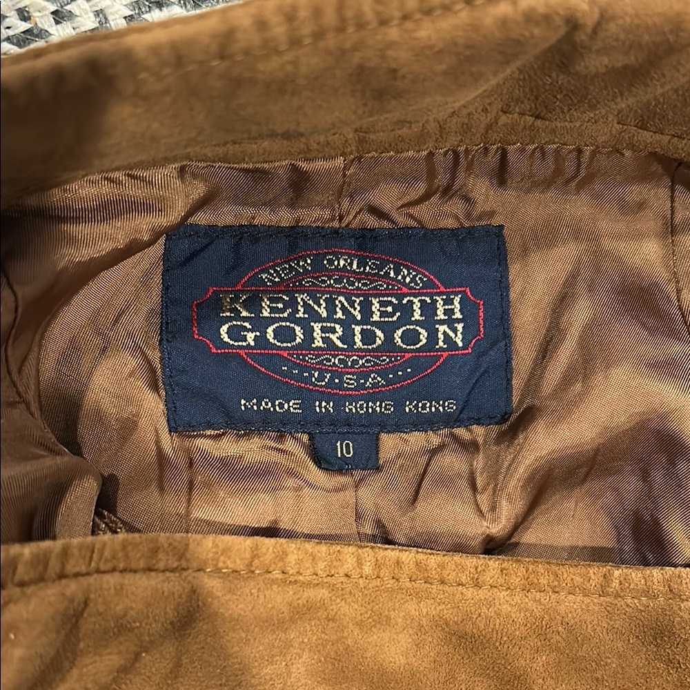 Kenneth Gordon Suede Jacket - Camel Brown